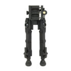 Accu-Tac FD-4 ARCA Spec QD bipod in black mounted on Arca-Swiss rail