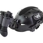 Armasight BNVD-51 Gen 3 night vision binocular in gray with helmet mount and battery pack