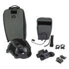 Armasight BNVD-51 Gen 3 night vision binocular in gray with helmet mount and battery pack