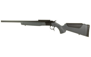 CVA Scout V3 .22 Creedmoor single-shot rifle with stealth gray synthetic stock and threaded barrel