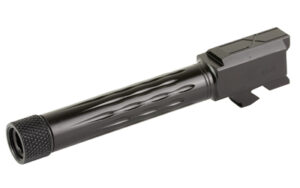 Faxon Match 9mm flame-fluted threaded 4.5in barrel for Glock 19 in black nitride