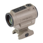 Holosun ARO enclosed red dot sight 2 MOA 22mm Flat Dark Earth mounted on Picatinny rail