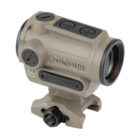 Holosun ARO enclosed red dot sight 2 MOA 22mm Flat Dark Earth mounted on Picatinny rail