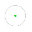 Holosun HE407C-X3-GR reflex sight with green 2 MOA dot on black 7075-T6 housing