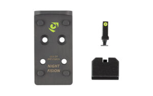 Night Fision Optic Plate and Tritium Backup Front Sight for Glock 17/19 MOS (black)