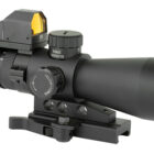 NCSTAR USS Gen II P4 Sniper 3-9x42 scope with micro red dot and quick-release mount