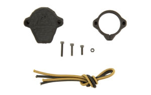 One Hundred Concepts Ruggedized LightCap Small in matte black fitted over a weapon light