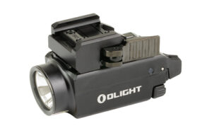 Olight Baldr S rail-mount weapon light with integrated green laser and 800-lumen white LED in black