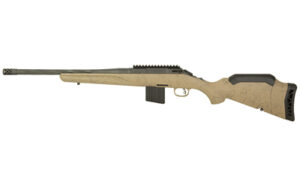 Ruger American Gen II Ranch 6mm ARC rifle 16.1 in cobalt fluted barrel with FDE splatter synthetic stock