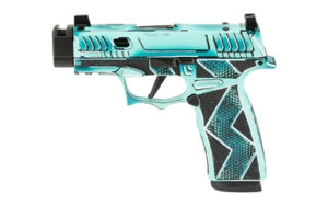Sig Sauer P365X Komodo Anime Series compact 9mm pistol with blue and black Cerakote finish