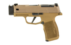 SIG Sauer P365X 9mm pistol Black/Tan with night sights and compensator