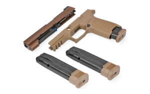 SIG SAUER P320 M17 Caliber X-Change Kit in coyote with three magazines