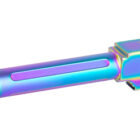 True Precision 9mm threaded 416 stainless billet barrel for Glock 19 in Spectrum (Rainbow PVD)