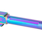 True Precision 9mm threaded 416 stainless billet barrel for Glock 19 in Spectrum (Rainbow PVD)
