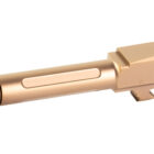 True Precision threaded 9mm barrel for Glock 43/43X with titanium copper nitride finish