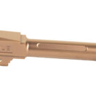 True Precision threaded 9mm barrel for Glock 43/43X with titanium copper nitride finish
