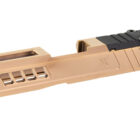 True Precision Axiom slide for Glock 43 RMS cut Titanium Copper Nitride copper finish