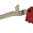 True Precision Axiom trigger for Glock 43 in black with red accents
