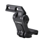 Unity Tactical FAST FTC PA magnifier mount in black, stowed position