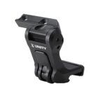 Unity Tactical FAST FTC PA magnifier mount in black, stowed position