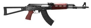 Zastava ZPAPM70 7.62x39 AK-style rifle with folding triangle stock and blood red wood handguard
