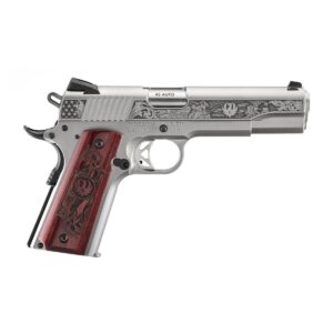 Ruger SR1911 250th Anniversary .45 ACP 5-inch stainless pistol with engraved slide and custom wood grips