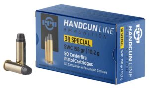 PPU .38 SPECIAL SW 158GR 50RD BOX 10 BOXES PER CASE