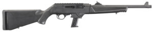 Ruger 19102 PC Carbine  9mm Luger 10+1 16.12" Black Fluted Threaded Barrel, Black Hard Coat Anodized Aluminum Receiver w/Picatinny Rail, Black Synthetic Stock, Right Hand