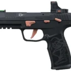 Sig Sauer P322 Rose ROMEO-RS 4-inch .22 LR pistol with rose laser-engraved grip