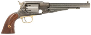 Pietta PF58OW448 1858 Old West 44 Cal 8-inch old-silver revolver with walnut grips