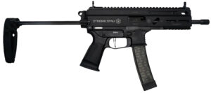 Grand Power Stribog SP9A1 9mm pistol 8-inch threaded barrel black PDW tailhook brace