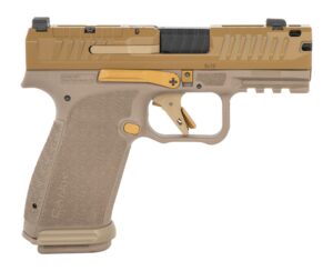 Canik Mete MC9 Prime 9mm pistol with 3.64-inch compensated barrel and textured polymer grip