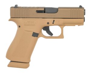 Glock G43X 9mm with serrated steel slide and 3.41-inch barrel