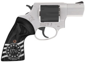 Taurus 856 revolver .38 Special 2-inch stainless barrel two-tone black cylinder 1776 grips