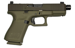 Shark Coast Tactical GLOCK 19V C4 OD Green 9mm pistol with optics cut and suppressor-height sights