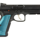 CZ-USA Shadow 2 ACCU 9mm pistol black slide blue aluminum grips 91044