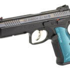 CZ-USA Shadow 2 ACCU 9mm pistol black slide blue aluminum grips 91044