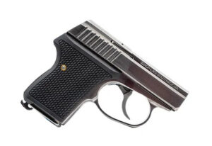 L.W. Seecamp LWS-25 polished stainless .25 ACP pocket pistol with 2-inch barrel and black grips