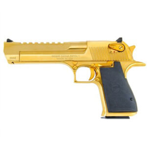 Magnum Research MR Desert Eagle .357 MAG 6 Titanium Gold pistol left profile
