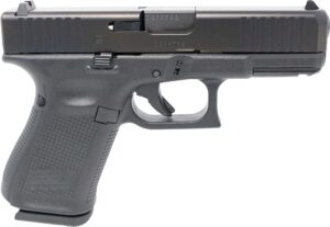 Glock G19 V 9mm pistol, 4.02-inch barrel, black finish, with three 15-round magazines