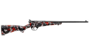 Savage Rascal youth .22 LR bolt-action rifle with red white and blue synthetic stock
