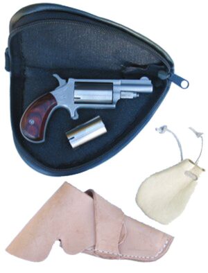 North American Arms Super Companion .22 Cal cap & ball kit with 1.63 inch stainless barrel and rosewood bird's-head grip