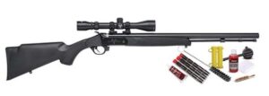 Traditions Buckstalker XT .50 Cal 24 in blued barrel black synthetic stock with 3-9x40 scope