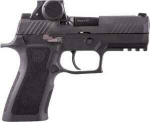 Sig Sauer M18 9mm pistol with ROMEO M17 optic and SIGLITE sights, black finish