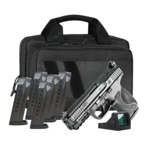 Smith & Wesson M&P 9 M2.0 full-size optic-ready pistol with Viridian RFX11 green dot and carry bag