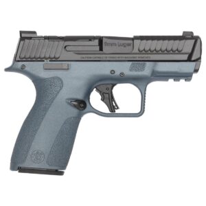 Smith & Wesson Shield-X Blue Titanium 9mm handgun with ported 3.6 inch barrel