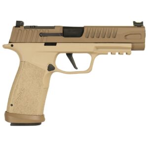 Sig Sauer P365 Fuse two-tone tan 9mm handgun with LXG grip and optic-ready slide