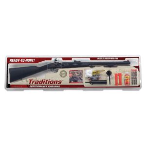 Traditions Deerhunter Redi-Pak .50 cal flintlock rifle 24 in blued barrel synthetic stock
