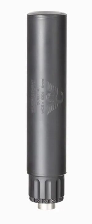 Wilson Combat Quell P 9mm silencer in Black Armor-Tuff finish