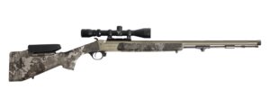 Traditions Pursuit XT Pro .50 Cal 26 in Veil Alpine Camo muzzleloader with mounted scope